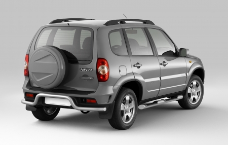 Защита порогов с накладками d76мм Chevrolet Niva FL (ППК)